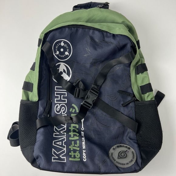 Naruto Kakashi‎ Hatake Built-Up Backpack School Book Bag Anime Bioworld Flaws - Picture 1 of 16